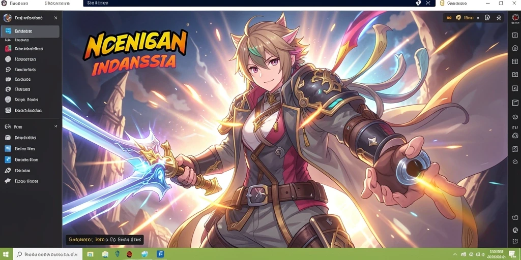 Menunjukkan grafik menarik dan karakter yang beragam.